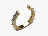 Layal wedding band in 18K yellow gold