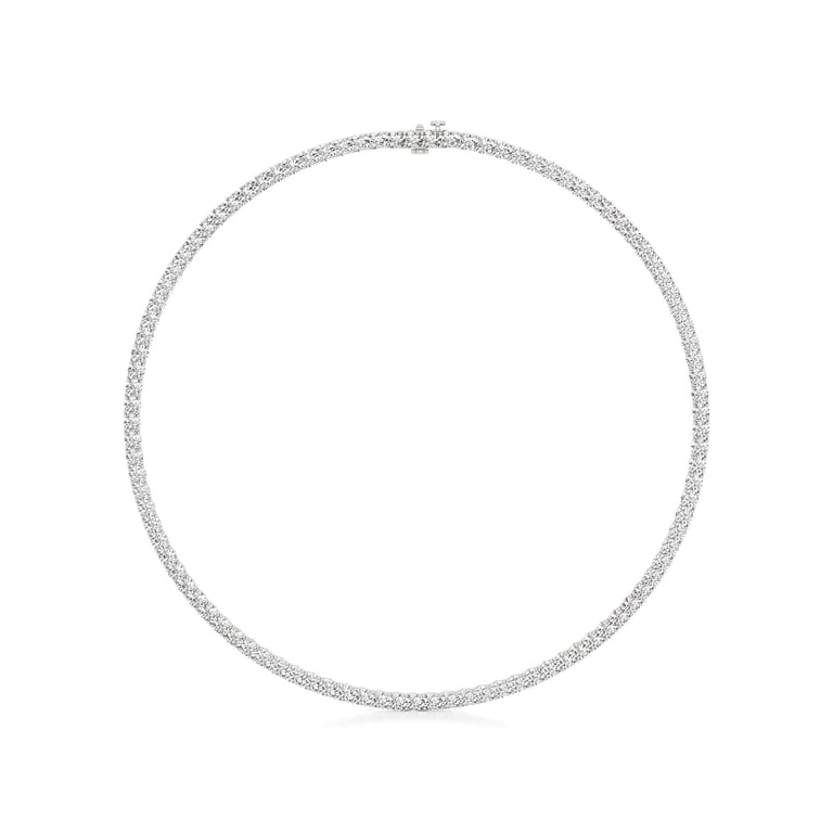 The Vendôme tennis necklace with a continuous line of round brilliant lab-grown diamonds in 14K white gold