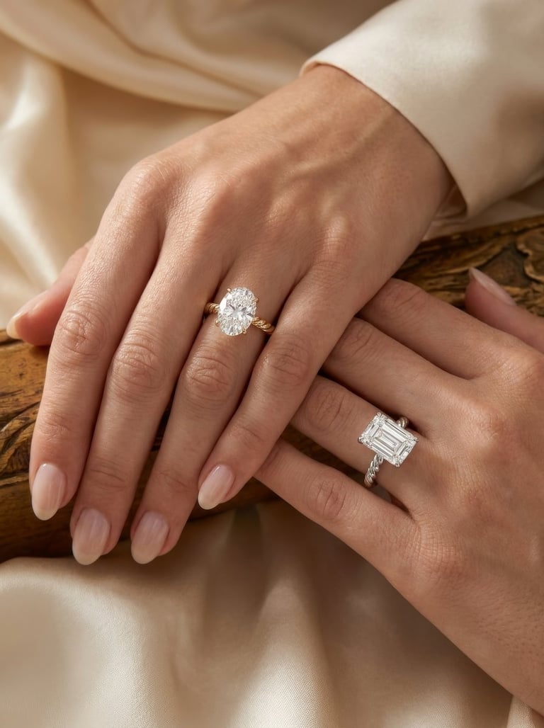 Diamond engagement rings and wedding bands
