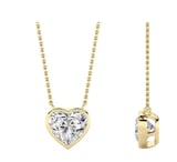 Heart pendant front and back